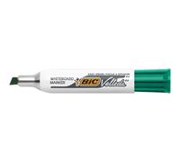 BIC Velleda 1781 Feutres pour Tableau Blanc Effaçables à Sec Pointe Biseautée Large 3 - 4,6 mm - Marqueur vert