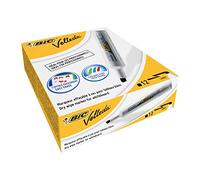 BIC Velleda 1791 Feutres pour Tableau Blanc Effaçables à Sec Pointe Large Biseautée - Noir, Boîte de 12