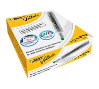 BIC Velleda 1791 Feutres pour Tableau Blanc Effaçables à Sec Pointe Large Biseautée - Vert, Boîte de 12