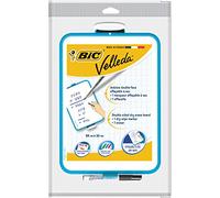 BIC Velleda Ardoise Double Face (20 x 30 cm) et Feutre Bleu Effaçable à Sec et Effacette - Lot de 1