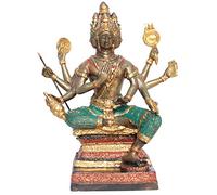bick.shop Statuette Brahma - En bronze - 19 cm - Bouddha bouddhisme hindou Budda Ganesha Thaïlande