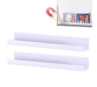 Bidacte magnétique - étagère à livre magnétique pour tableau blanc | Étagère de magnétiquede l'organisateur de cuisine pour tableau blanc | 2pcs Organisateur d'épices flottantes en acrylique, porte-c