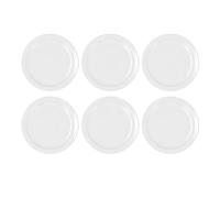Bidasoa Lot de 6 assiettes à pain Glacial Ala Estrch en porcelaine 16 cm | Blanc, porcelaine, format rond, finition brillante, 16 cm, 6 pièces, empilable, passe au micro-ondes, passe au réfrigérateur