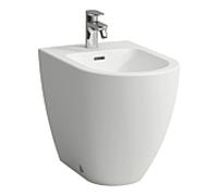 LAUFEN PRO X Bidet sur pied, 1 trou pour robinet, raccordement latéral, 360x530x430mm, H8328614003021, Couleur: Blanc avec LCC