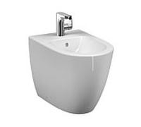 Bidet sur pied VitrA Sento 5986B003-0288, 36,5 x 40 x 54 cm, avec trop-plein et un trou de robinetterie central, blanc.