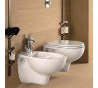 Bidet suspendu à un orifice en porcelaine blanche Colibri