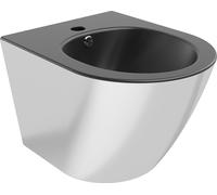 Bidet suspendu Mexen Lena, noir mat/argent - 35224874