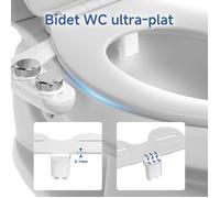 Bidet WC AURALUM MAX - Type WC japonais - Double buse rétractable - Autonettoyage - Pression réglable