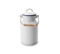 Bidon A Lait Email Blanc Et Bleu 2 Lt