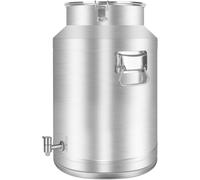 Bidon à Lait en Acier Inoxydable 304 avec Robinet, Seau à Lait/à Vin Robuste De 60 litres avec Couvercle Hermétique, Grande Cruche pour Lait Et Vin 50L