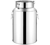 Bidon à Lait en Acier Inoxydable 5l/6l/7l/8l/9l/14l-58l - Seau en Acier de Qualité Alimentaire avec Couvercle HerméTique(48L)