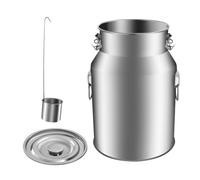 Bidon à lait en acier inoxydable avec bouchon, grand volume de 28 litres, avec pince de fermeture et joint d'étanchéité, convient pour le stockage de l'eau, du lait, du vin, du fromage, de la crème et