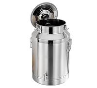 Bidon à lait en acier inoxydable avec joint en silicone - Récipient de stockage de liquide très résistant, 5,8 l, pour huile et ghee