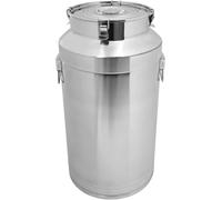 Bidon à Lait en Acier Inoxydable, Récipient Hermétique pour La Conservation des Aliments, Distributeur De Boissons en Métal pour Lait, Huile, Vin, Soupe, Cuisine Et Bar. Silver 23.3Gal
