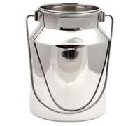 Bidon à lait en acier inoxydable | Sac à lait en acier massif | Pot à lait | Seau à lait | Seau en métal avec couvercle | Pot à lait robuste | Bidon d'huile avec couvercle lourd (acier inoxydable,