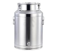 Bidon Alimentaire 20l Avec Robinet Inox,Seau Inox Couvercle for À Vin Baril Seau Eau Huile Réservoir Thé Avec Couvercle Scellé,Capacity-9Liters