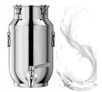 Bidon Alimentaire pour Huile 30l avec Robinet Pot A Lait INOX Couvercle | Seau Inox Robinet Pot à Lait En Acier Inoxydable Bidon Alimentaire Couvercle For Vin Baril Eau Huile -30liter
