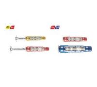Bidon de 300 chevilles bi-matière COLORTECH 5x30 avec vis tête plate SPIT 565193