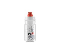 Elite Sport - Bidon cyclisme Jet - Léger, valve Push-Pull, logo rouge transparent - 350 ml