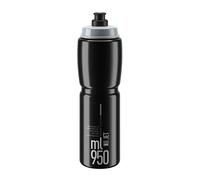 Elite Sport Gourde Jet 950 ml Légère Valve Push-Pull Noir (Logo gris)