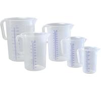 Bidon gradué 500 ml PP transp.D90xH135mm Poignée fermée HÜNERSDORFF