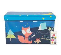 BIECO Boîte de rangement avec couvercle | Scout 60L, pliable | env. 60x30x35cm | Coffre à jouets avec couvercle | Boîte de rangement pour enfants Caisses avec couvercle Boîte de rangement grande
