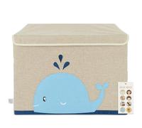 BIECO Boîte de rangement couvercle | 65L pliable 36x36x51 Coffre à jouets Boîte de rangement pour enfants