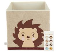BIECO Boite de Rangement Piksi 36L Pliable | Motif Hérisson 33x33x33 | Coffre à Jouets pour Étagère Kallax