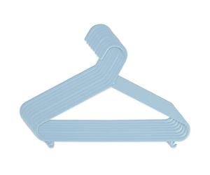 BIECO cintres bébé Enfants cintres pour bébés Cintre cintres en Plastique pour la Longueur du Meuble de Rangement de Garde-Robe 29,5 cm, 8 pièces, Tendance Bleu, Bleu, étroit, ArtN 04014155