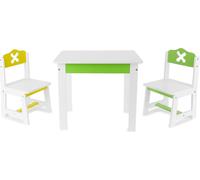 Bieco Ensemble de sièges pour enfants Printemps en bois, set de 3 | Ensemble de sièges pour enfants | Table pour enfants avec chaises | Table de jeux pour bébés | Ensemble de sièges pour enfants en bo