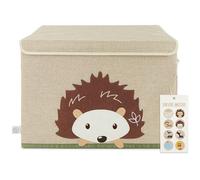 Bieco Hérisson de rangement pour chambre de bébé et enfant | Coffre à jouets animaux de la forêt | Grande boîte avec couvercle
