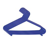 Bieco Lot de 8 cintres en plastique pour vêtements d'enfants, différentes combinaisons de couleurs blau