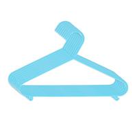 Bieco Lot de 8 cintres en plastique pour vêtements d'enfants, différentes combinaisons de couleurs hellblau
