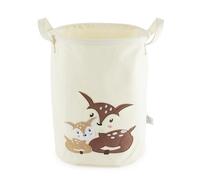 Bieco Panier à Linge pour Bébé Cerfs | Grand Panier de Rangement pour Enfants en Coton et Imperméable | Rangement Chambre d'enfant | Panier à Linge pour Fille Chambre d'enfant Jouet