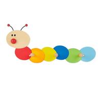 BIECO porte manteau enfant chenille | porte manteau mural bois | patere murale enfant | patere porte manteau mural design patere salle de bain patère murale porte manteau murale 38 cm 3 crochets