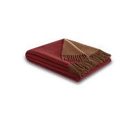 BIEDERLACK Couvre-lit PLAID CACHEMIRE 130x170cm Poivre Noix de cajou rouge foncé