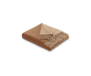 BIEDERLACK Jeté de lit PLAID CACHEMIRE 130x170cm Camel Beige camel