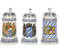 BierseiEuler Blason bavarois avec couvercle en étain 0,5 l assorti