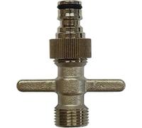 BieTal Adaptateur de rinçage avec poignée à ailettes - Adaptateur de nettoyage avec raccord enfichable Gardena et filetage extérieur de 5/8" pour conduite de bière - Nettoyage - Tireuse à bière
