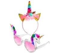 BIFHIG 1 Paire De Lunettes Et 1 Bandeau, Lunettes Créatives, Coiffes De Dessins Animés Mignons, Fournitures De Décoration De Fête.