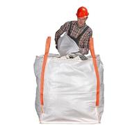 Big Bag 1500 KG Sac Gravat 90x90x110cm | Lot de 10 sacs | 1, 2, 5 et 10 produits disponibles | Disponible avec jupe de fermeture et/ou Goulotte de Déchargement | sac a gravats | sac de jardin