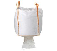 Big Bag avec Goulotte de Déchargement 1500 KG Sac Gravat 90x90x110cm Lot de 10 sacs | 1, 2, 5 et 10 produits disponibles | Disponible avec jupe de fermeture et normale | sac a gravats | sac de jardin
