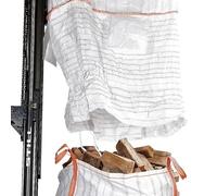 Big Bag Ventilé | Grand Sac pour Bois Fond Ouvrant | Big Bag 1,5m³ pour Bois de Chauffage | Lot de 5 sacs