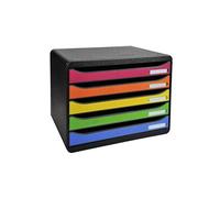 Exacompta – Module de classement Big Box Plus – 5 tiroirs à l'italienne multicolores