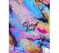 Big Drawing Pad: Abstract Color Flow Brush Design: Sketchbook for Acrylic Markers Smooth White Paper 8.5" X 11" - 120 Pages Blank Paper (Premium Artistic Cover Vol. 23) Tween Sketch Book