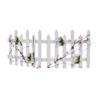 BigBuy Christmas Ornement de Noël Blanc Multicolore Bois Plastique Clôture 98 x 40 x 1,5 cm