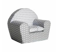 Creaciones Llopis Fauteuil enfant Estrellas gris/blanc avec coussin - Fauteuil en polyester pour enfant à partir de 3 ans