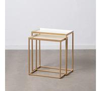 BigBuy Home 8445146078889 Table en Fer, crème, Standard