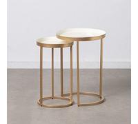 BigBuy Home 8445146078902 Table en Fer, crème, Standard