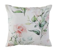 BigBuy Home Coussin Blanc - Roses